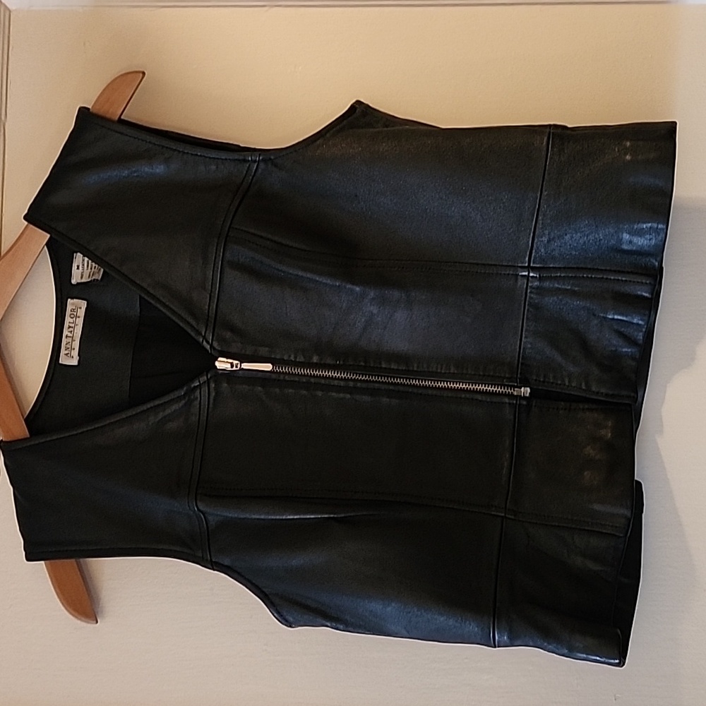 Ann Taylor Petites Leather vest